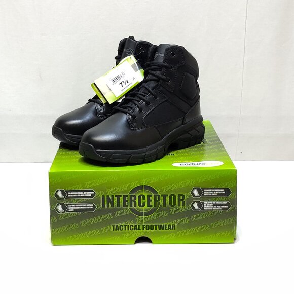 Interceptor Litefast Tactical Boots Women's 7.5 Zippered 6" Shaft Soft Toe NIB - Picture 3 of 9